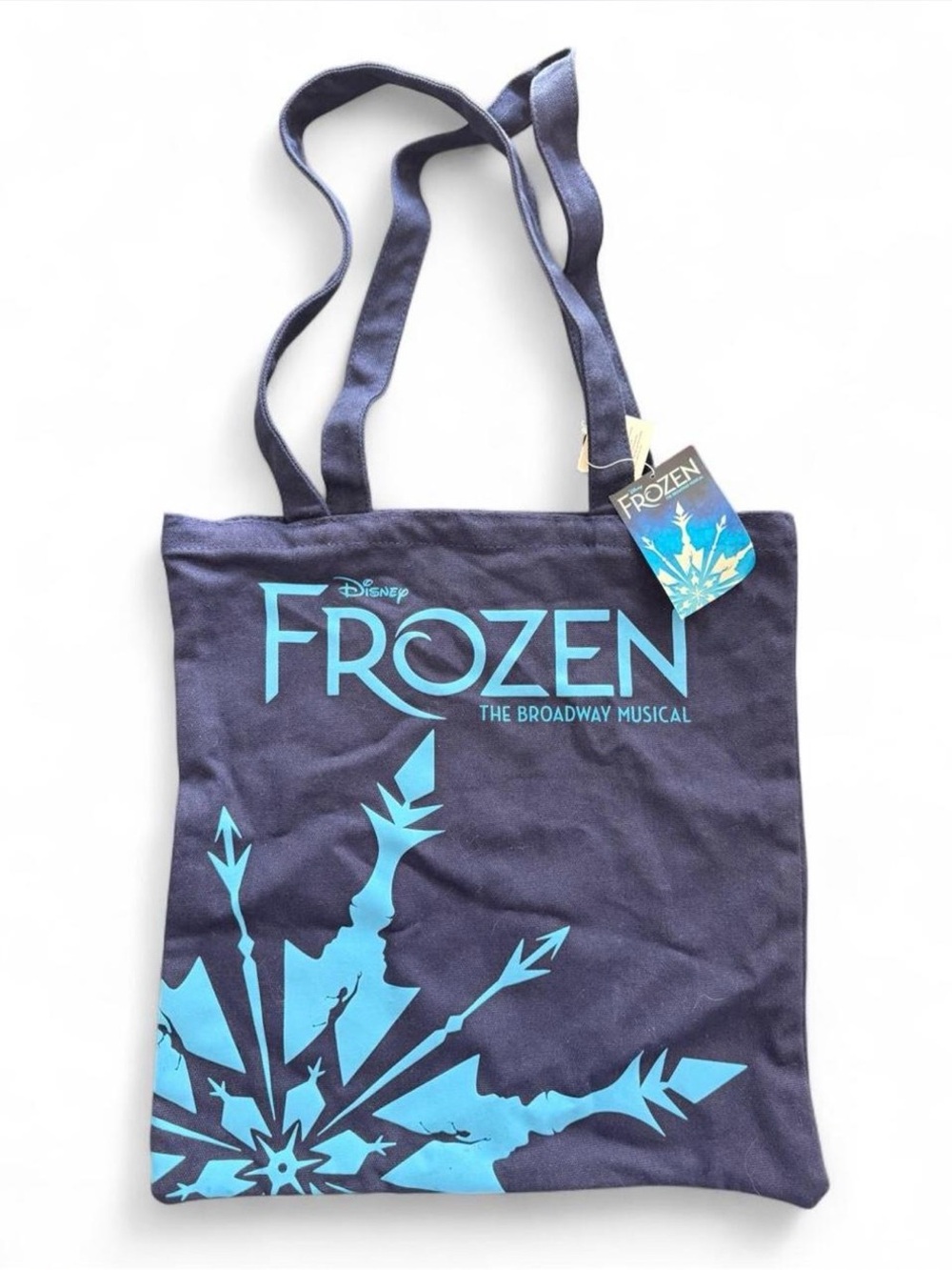 NWT Disney Frozen The Broadway Musical canvas tote bag. (1654) 13”x13.5”